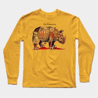 Durer's Rhinoceros in Color Long Sleeve T-Shirt